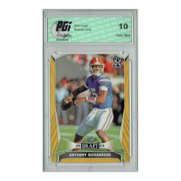 Anthony Richardson 2023 Leaf Football #40 Gold SP Florida Rookie Card PGI 10