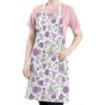 thumbnail image 5 of Pioneer Flower Floral Print Pattern Apron-Garden Aprons for Women with Pockets-Cotton Linen Waterproof Kitchen Cooking Gardening Aprons Adjustable for Kitchen,Cooking,BBQ and Salon 33x27 Inch, 5 of 7