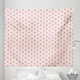 thumbnail image 1 of Fleur De Lis Tapestry, Pink Colored Lily Flower Motifs with Checkered Pattern French Heraldry, Fabric Wall Hanging Decor for Bedroom Living Room Dorm, 5 Sizes, Pink Cream, by Ambesonne, 1 of 1