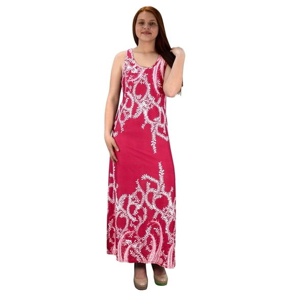 Peach Couture Exclusive Paisley Print Sleeveless Scoop Neck Beach Maxi Dress