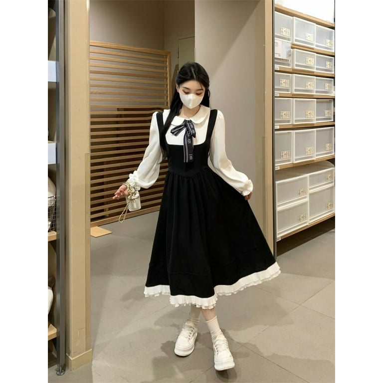 Korean collar dress hot sale
