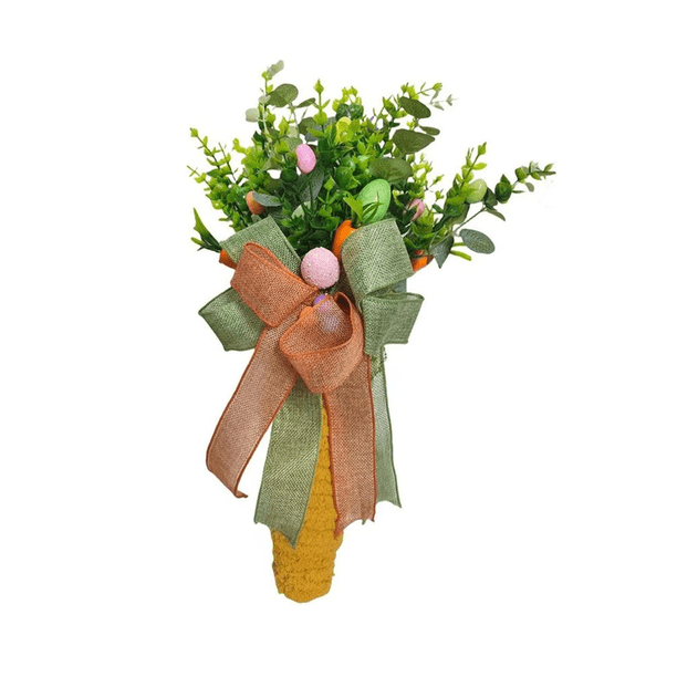 Guirnalda Huevos Pascua, Adornos Temporada , Guirnalda Zanahoria para Puerta, Felices Fiestas Pascua, Guirnalda Decorativa para Interiores y Exteriores A