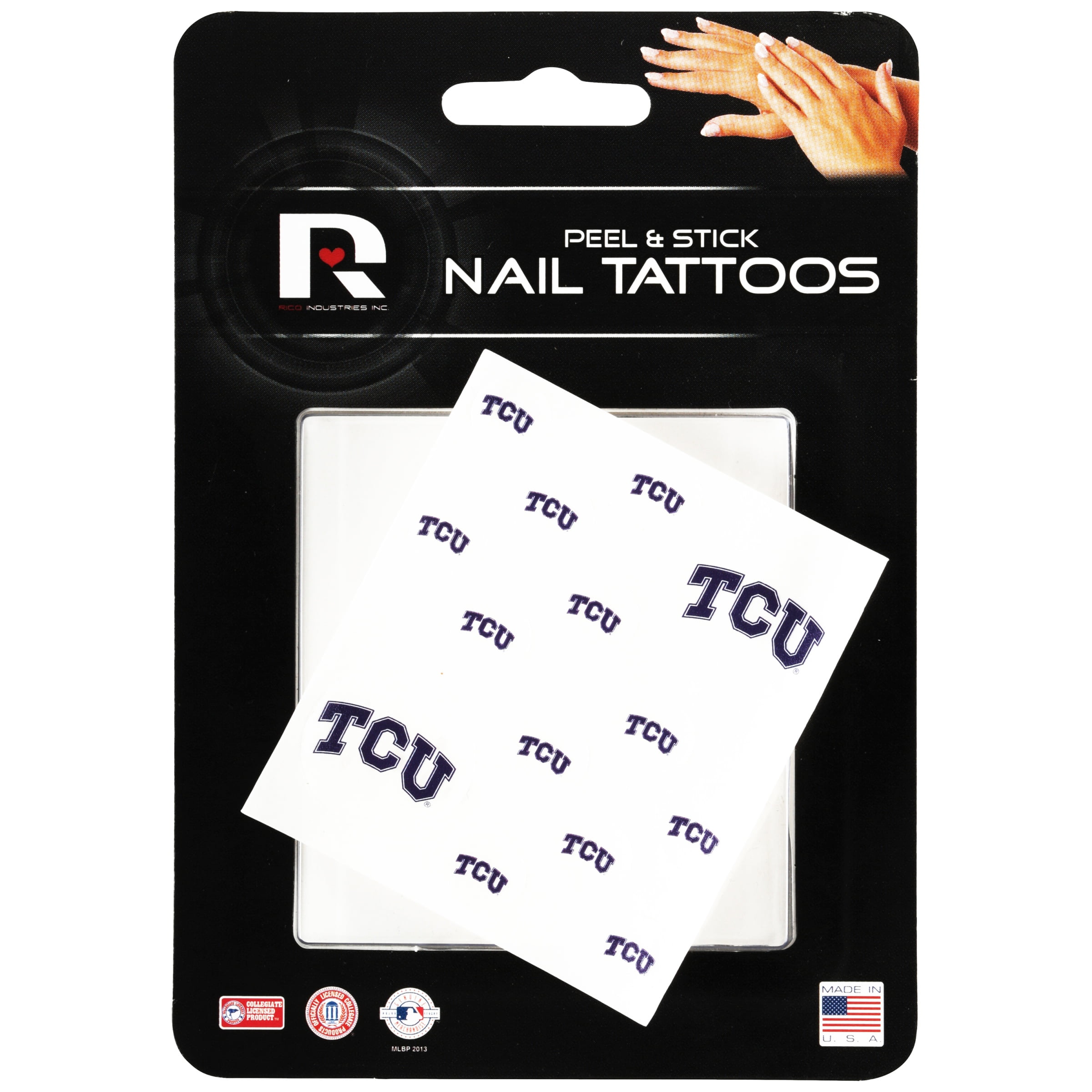 TCU Peel Stick Nail Tattoos Walmart