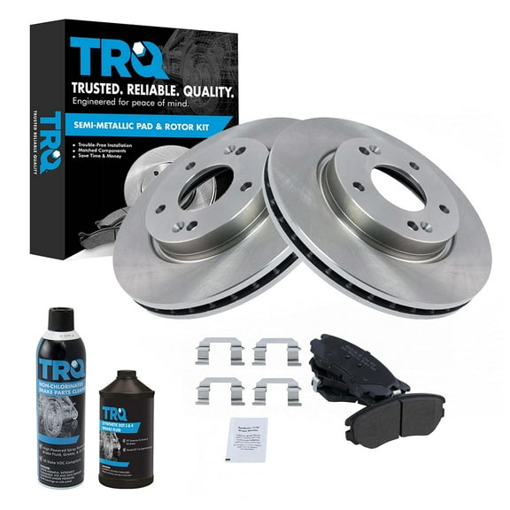 TRQ Posi Metallic Disc Brake Pad & Rotor Front Kit w/Chemicals for 07-10 Elantra BKA16774 Fits select: 2010 HYUNDAI ELANTRA TOURING, 2007-2009 HYUNDAI ELANTRA