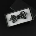 thumbnail image 4 of Boys' Bow Tie for Ages 5-10, Crystal Encrusted Leather Bow Tie for Kids, Formal Bow Tie for Wedding, Party, Hosting, and Suit Accessories Black, 4 of 5