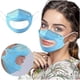 thumbnail image 2 of Máscara facial desechable Afortunado con ventana transparente para enseñanza azul, 2 of 4