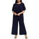 thumbnail image 1 of Connected Apparel Womens Solid Jumpsuit navy 20W Connected Apparel Jumpsuits, 1 of 1