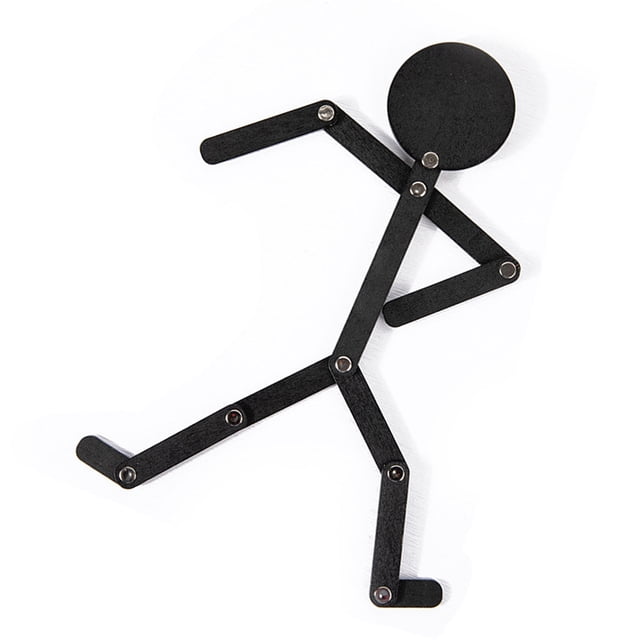 Juguete Stickman de Madera Con Extremidades Móviles, Juego de Rompecabeza