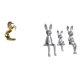 thumbnail image 1 of Conjunto De Figuras Familiares De Caballo Y Conejo Hechas A Mano Para Decoración De Mesa, Escultura Animal Ligera, Adorno Para Hoteles, Estanterías, Chimeneas, Vitrinas Y Escritorios., 1 of 8
