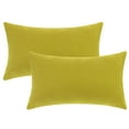 thumbnail image 2 of REGALWOVEN 1 Pair Solid Color Pillowcases with Hidden Zipper for Bed, Sofa, Chair and Couch Turmeric 12" x 20", 2 of 6