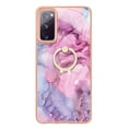 thumbnail image 2 of Mantto For Samsung Galaxy S20 FE Case,Ring Holder Stand Marble Pattern 3 in 1 Rugged Shockproof Hybrid Hard PC Soft Rubber Bumper Drop Protective Girls Women Boy Men Phone Cases,Pink, 2 of 6