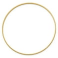 thumbnail image 3 of 14K Solid Yellow Gold 2mm Half Round Slip On Bangle Bracelet, 3 of 4