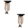 thumbnail image 2 of Sonducket Pantalones casuales ligeros y transpirables para mujer con cintura elástica. Los pantalones están hechos de algodón. Type7 NO7, 2 of 6