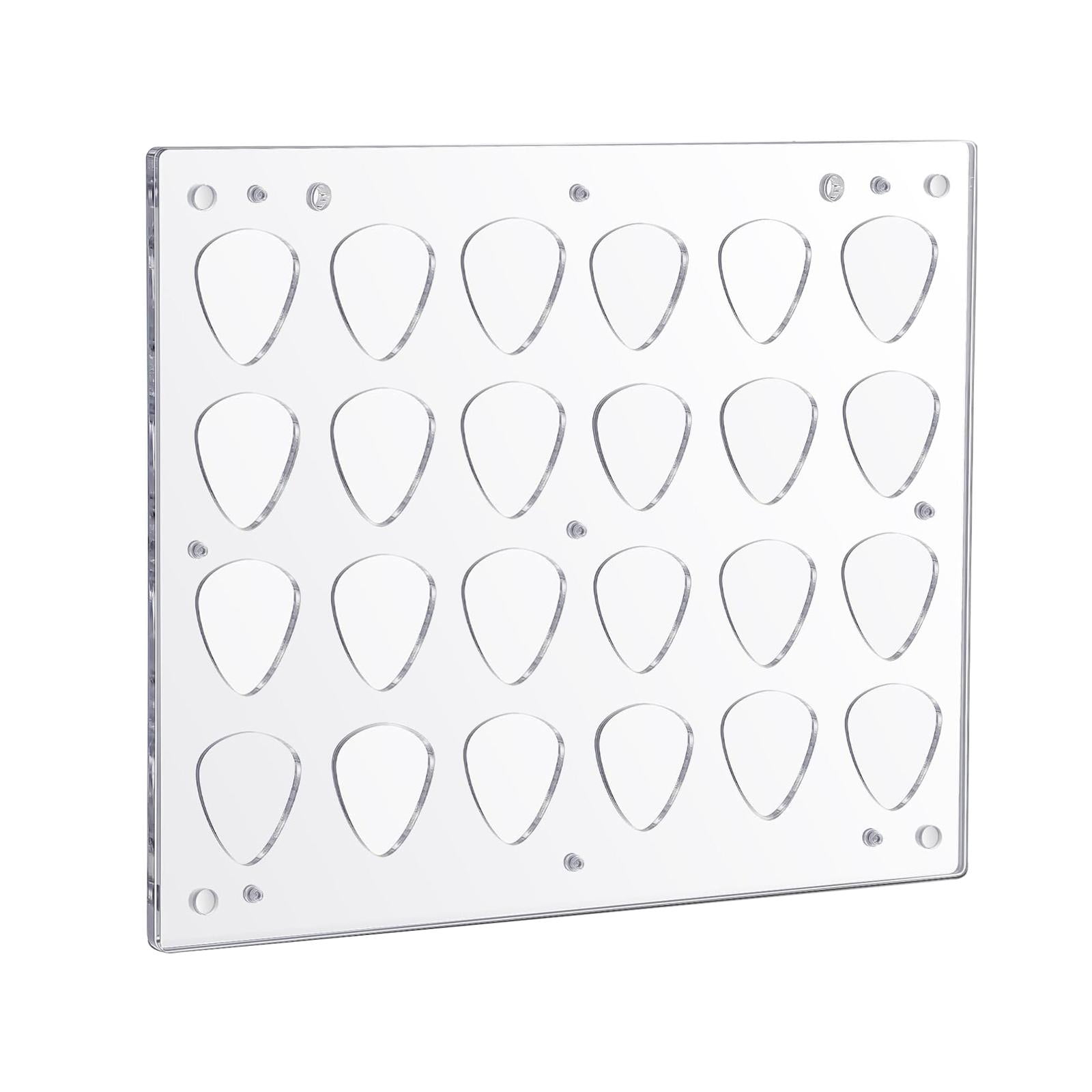 LeeQinersw Guitar Pick Holder Acrylic Display Case Decorative Home Decor Space Saving Music White