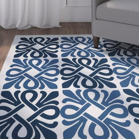 Red Barrel Studio Selina Blue Indoor Outdoor Area Rug Red Barrel Studio Selina Blue Indoor Outdoor Area Rug