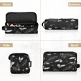 thumbnail image 5 of Hair Tool Organizer Bag with Heat Resistant Mat Removable Travel Storage Case for Hot Air Brushes Curling Irons Black Holly Leaves, 5 of 8