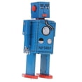 thumbnail image 1 of 16 cm Mecánico Caminando Lilliput Robot Clockwork Gift Azul perfke Robot de viento, 1 of 8