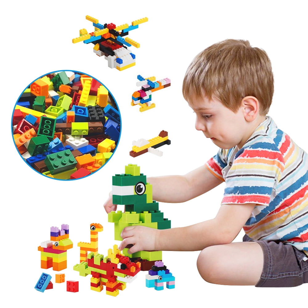 Building Blocks 1000 Pieces Classic Building Bricks Compatible with Lego 11  Random Colors with 3 Baseplates Preschool Learning Educational Toy Gift