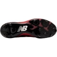 thumbnail image 3 of New Balance Men's 4040V5 Mid Metal Cleats Black/Red Medium 11, 3 of 4