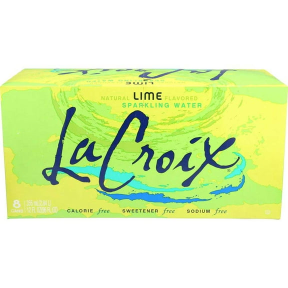 LaCroix Natural Lime Sparkling Water, 12 Fluid Ounce - 8 Count per pack -- 3 packs per Case.