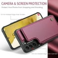 thumbnail image 4 of Wallet Case with Card Holder for Samsung Galaxy S20 FE 5G, RFID Blocking Flip Case PU Leather Folio Case Kickstand Card Slots Case Magnetic Cover Shockproof Case for Women and Men - Wine Red, 4 of 8