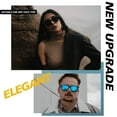 thumbnail image 3 of Joopin Square Sunglasses Polarized UV Protection Retro Trendy Designer Sun Glasses Men Women (Black+Blue), 3 of 7