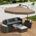 thumbnail image 5 of 10FT Cantilever Patio Umbrella with Cover, Crank Tilt Offset Hanging Umbrella, Sun Shade with Air Vent & Ruffled Edge for Garden, Pool, Deck, 5 of 10