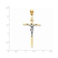 thumbnail image 2 of 14k Two-Tone Solid Polished Gold Crucifix Pendant Necklace 58.9x60.8mm Pendant for Women - 2.4 Grams, 2 of 2