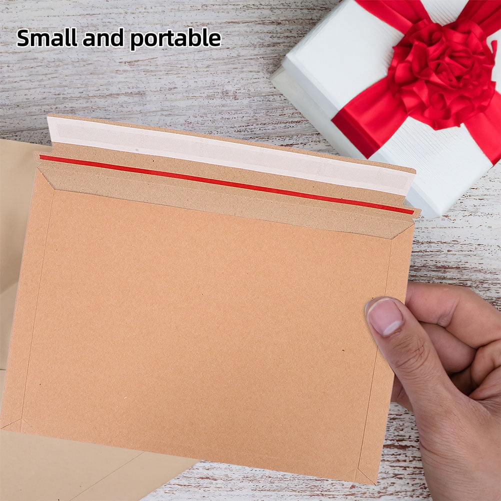 HEATSHAKING 25Pcs Brown Rigid Mailing Envelopes with Tear p for Secure Shipping