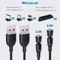 thumbnail image 2 of USB Magnetic Charging Cable, Nylon Braided 3A Fast Charging, 2 of 4