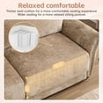 thumbnail image 5 of 110" Modular Sectional Sofa with Charging Station, L-Shaped Chenille Cloud Couch with Extra-Wide Seat and Moveable Ottoman for Living Room, Khaki, 5 of 10