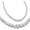 14K White Gold, variant on 3 to 20 Carat LAB GROWN Round 17" Graduating Diamond Tennis Riviera Necklace 3 Prong Premium Collection (E-F Color, SI1-SI2 Clarity) 14K White Gold 6 Carat