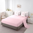 thumbnail image 6 of Homewish Cartoon Bowknot 7 Pieces Bedding Comforter Set,Stars Polka Dots Full Bedding Set,Bowtie Bow Ribbon Fitted Sheet Flat Sheet For Girls,Microfiber Bedroom Decor Reversible, 6 of 9