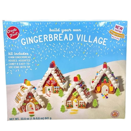 Create A Treat Build Your Own Gingerbread Village Christmas House Kit 22.6 oz / 1 Lb. 6.6 oz.