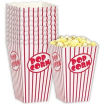 Movie Theater Red and White Striped Popcorn Boxes, 10ct