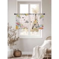 thumbnail image 3 of Easter Plaid Sheer Curtains 54 Inch Length 2 Panels Set Window Treatments, Spring Watercolor Bunny Flower Pink Checkered Rod Pocket Semi Curtains for Living Room/Bedroom/Kitchen Décor, 104"W x 54"L, 3 of 7