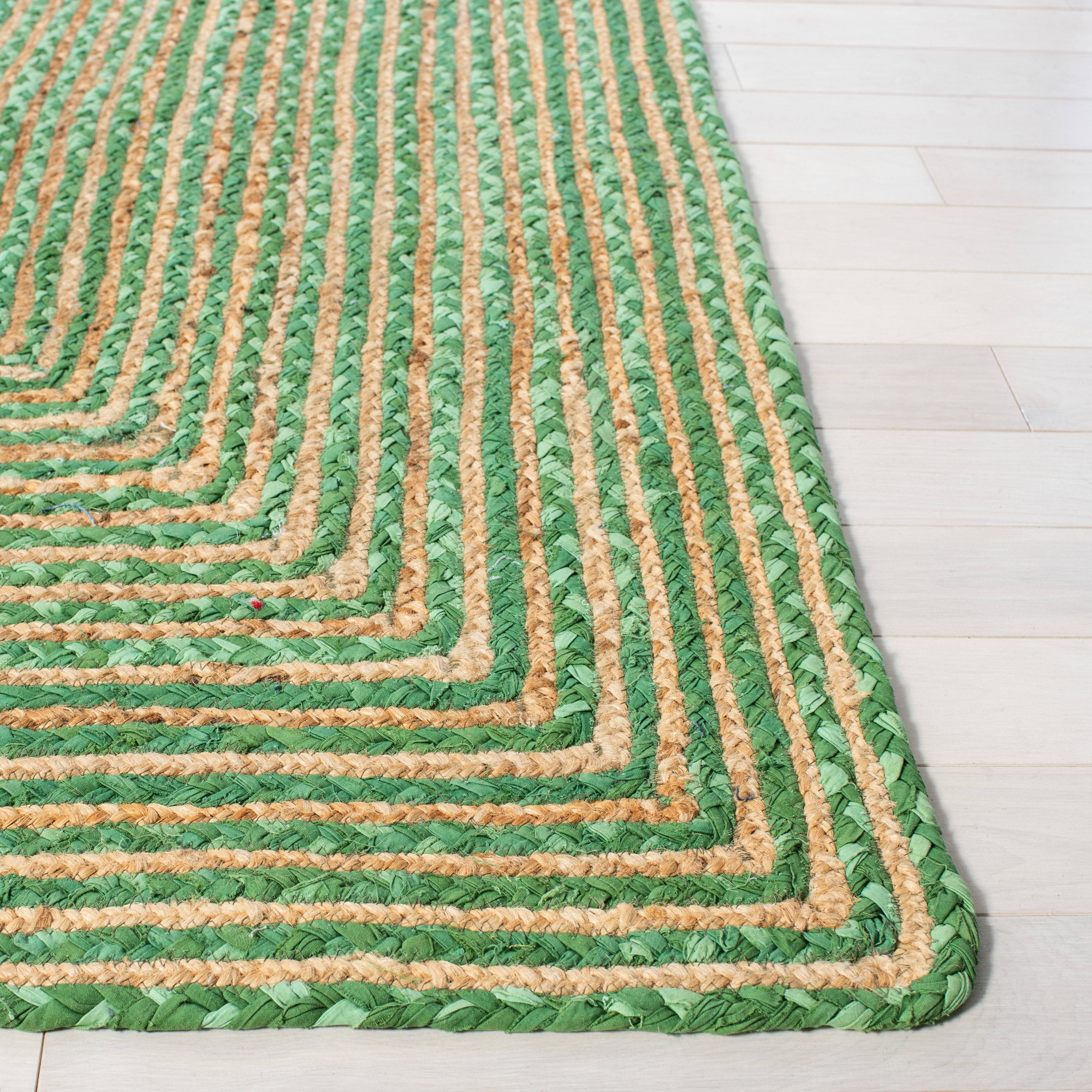 Safavieh Cape Cod Miah Geometric Area Rug, Green/Natural, 5' x 5' Square