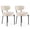 White, variant on CONCETTA Set of 2 Round Dining Chairs, Mid-Century Modern, Soft Seat with Curved Backrest, Gray
