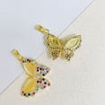 thumbnail image 2 of Opal Butterfly Copper Micro Inlaid Opal Pendant DIY Bracelet Ear Buckle Earring Eyelet for Jewelry Making (1 Pair), 2 of 3