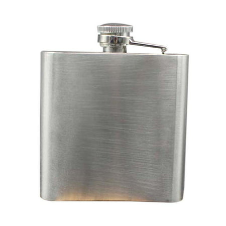 Plastic Lid Stainless Steel Hip Flask Flagon Portable Wine Whisky Pot Bottle Drinkware for