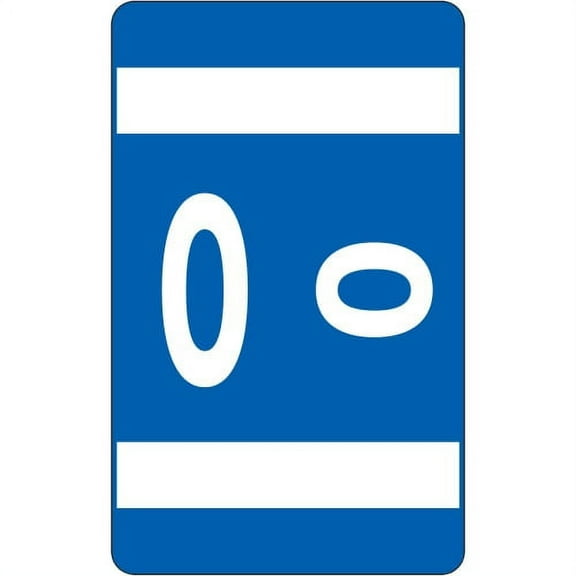 Smead AlphaZ ACCS Color-Coded Labels "O" - 1" x 1.63" Length - Dark Blue - 10 / Sheet - 100 / Pack