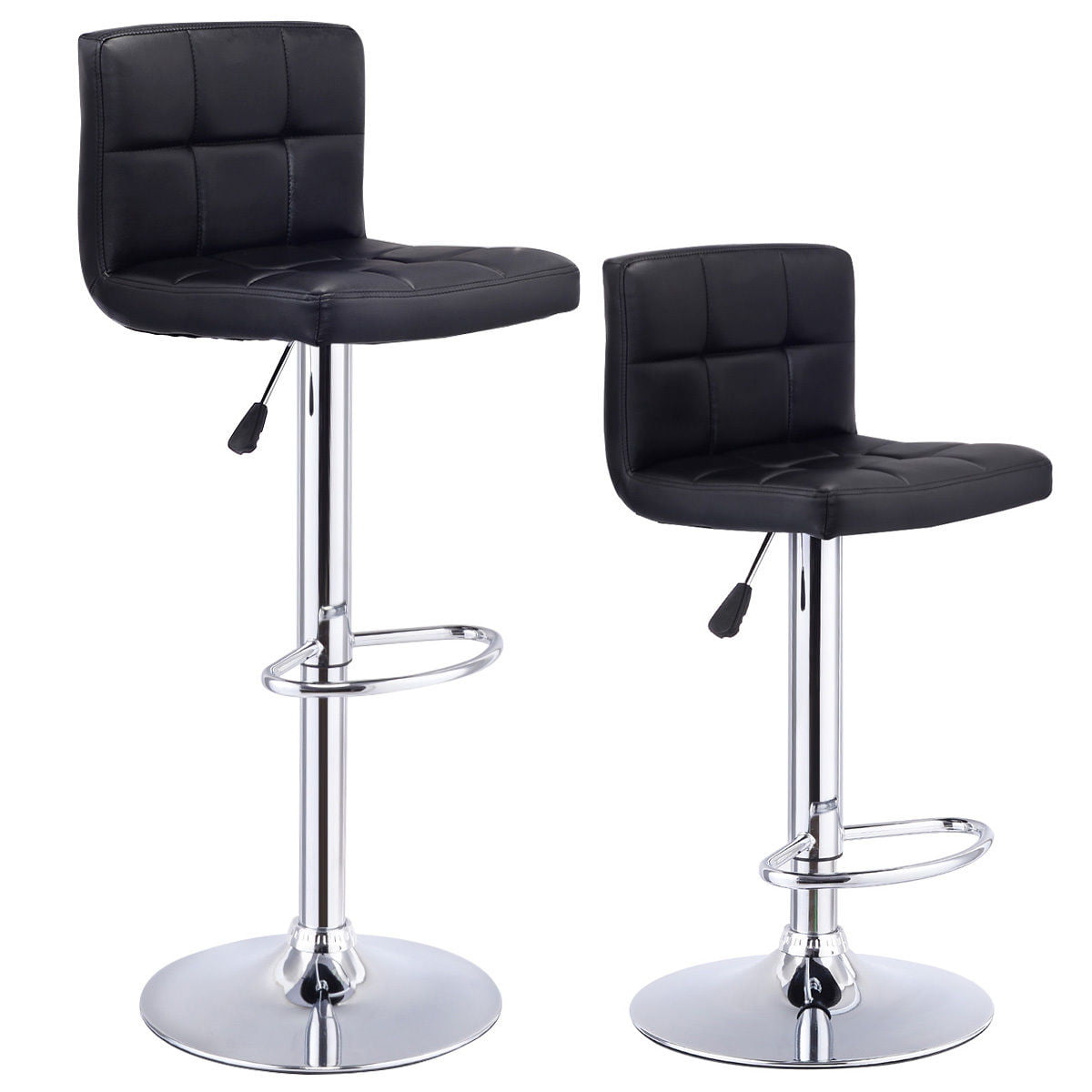 White Moustache® 2 sets 1 pair Swivel Leather Adjustable Bar Stool home office 