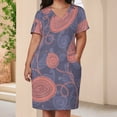 thumbnail image 3 of Womens Casual Dresses Coral Paisley Floral Seamless Pattern Short Sleeve Dress Summer Dresses for Women 2025, 3 of 5