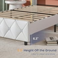 thumbnail image 5 of DreamCurship Twin Size Bed Frame, Twin Bed Frame with Headboard and Footboard, Modern Upholstered Bed Frame, Beige, 5 of 7