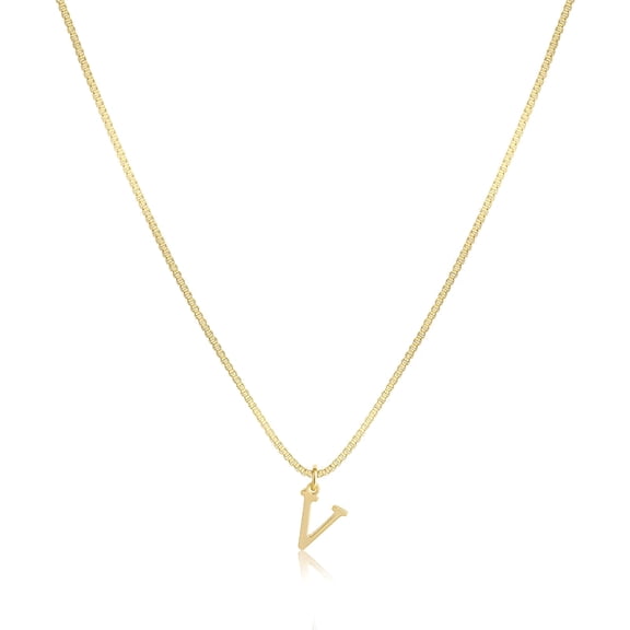 DESIGNICE Gold Initial Necklaces for Women, Gold Plated Dainty Letter Necklace, Initial Pendant Name Necklace A-Z, Personalized Gift Trendy Jewelry