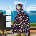thumbnail image 2 of YUGYXL Women's Camo Sun Protection Hoodie With Mask UPF 50 Lightweight Summer Fishing Shirts Beach Rash Guard Plus Size Multicolor XXL, 2 of 7