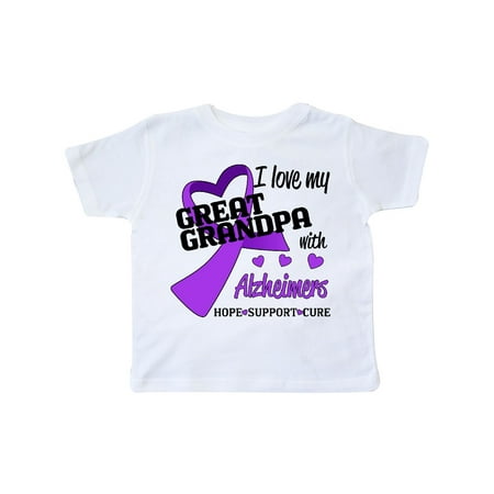 

Inktastic I Love my Great Grandpa with Alzheimers Gift Toddler Boy or Toddler Girl T-Shirt