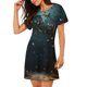 thumbnail image 2 of Balery Magical Library Butterfly Night Camisón de manga corta con cuello redondo para mujer, cómodo y elegante., 2 of 6