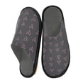 thumbnail image 2 of IAUYY Memory Foam House Slippers Suitable for Both Men and Women. Comfortable, Anti-Slip Plush Flat-Bottomed Slippers The Best Holiday Gift Pink Outline Line, 2 of 9