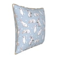 thumbnail image 2 of Haiem Rabbit Is Eating Carrots Print Velvet Soft Solid Decorative Square Throw Pillow Covers Set with Elegant Piping Christmas Cushion Case for Sofa Bedroom Car-16"x16", 2 of 8